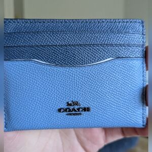 Coach Blue (on blue) Card Holder NWT